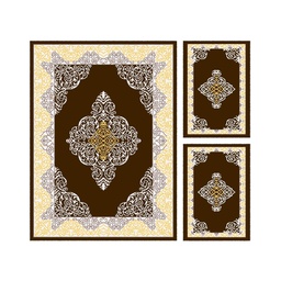 MURCIA C0530 (Rectangulaire, ( T 160X220 + 2T 60X110 ), MARRON BORDEAUX)