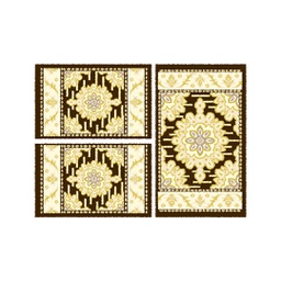 MURCIA C0520 (Rectangular, ( T 80X130 + 2T 65X100 ), MARRON BORDEAUX)