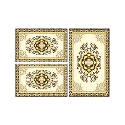 MURCIA C0540 (Rectangular, ( T 80X130 + 2T 65X100 ), MARRON BORDEAUX)
